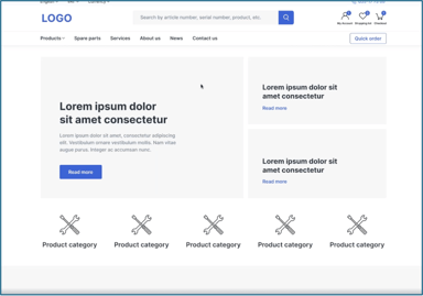 Startpage customer portal