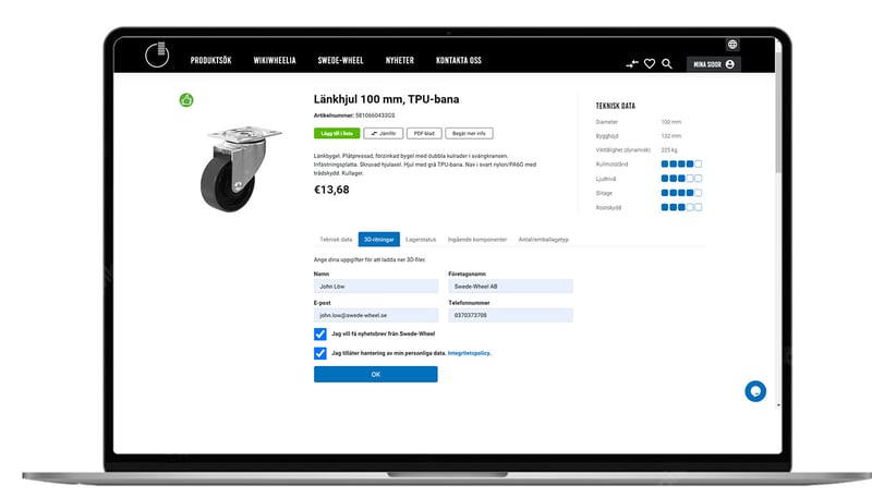 	Swede-Wheel - Turnover has increased by 70% since the platform launch